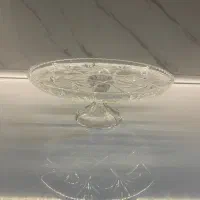 شیرینی خوری پایه دار کریستال طرح خورشیدی