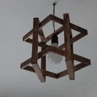 لوستر مدرن چوبی