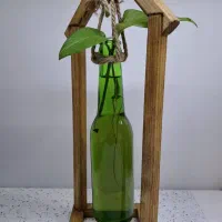 گلدان آویز چوبی
