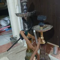 دوعدد قلیان برنجی و مسی