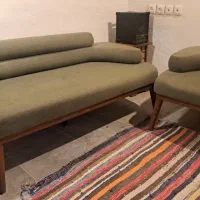 مبل سنگی  سبز رنگ در حد نو ۶نفره