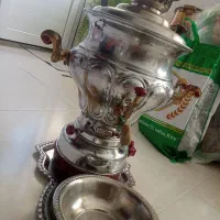 سماور ۶ لیتری قدیمی اکبر برادران گازی سالم|سماور، چای‌ساز، قهوه‌ساز|کرمانشاه, |دیوار