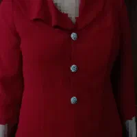 کت  مجلسی  یقه حلزونی کرپ باربی