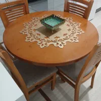 میز ناهار خوری چهار نفره کار چوب