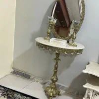 ایینه و شمعدان طرح برنز