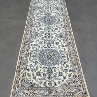 فرش دستباف (بساک) کناره زیبای نایین کرک ابریشم|فرش|مشکیندشت, |دیوار