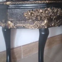 آینه کنسول به همراه دو عدد شمعدان و ساعت|بوفه، ویترین، کنسول|اصفهان, جاوان|دیوار