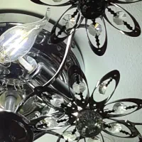 لوستر سقفی فانتزی طرح گل کریستالی|لوستر و چراغ آویز|مشهد, کوشش|دیوار