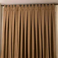 پرده پذیرایی حریر با آستر و یلان - ۲ پرده اتاقی