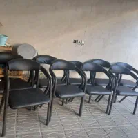 صندلی فلزی چرم