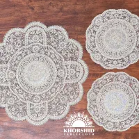 توزیع و پخش رومیزی سه تیکه گرد دانتل ترک