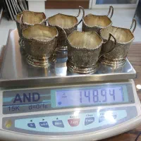 خ ظروف آینه شمعدان نقره،کارکرده،دست دوم