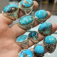 انگشتر فیروزه مغز نیشاپور کلکسیونی و تسبیح