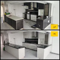 نصب برچسب کابینت / استیکر/ کمد دیواری / شیشه ماتکن|خدمات پیشه و مهارت|کرج, مهرویلا جنوبی|دیوار