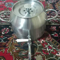 کتری استیل یک میل و کفه چدن|قوری، کتری، قهوه‌ساز دستی|تهران, خزانه|دیوار