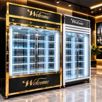 یخچال ایستاده دو‌طرف ویترین