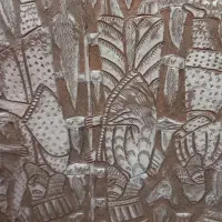 سینی مجمع مسی بزرگ قطر ۱۲۰ سانتی قلم کاری ۸۰ ساله|کلکسیون اشیاء عتیقه|تهران, سهروردی|دیوار