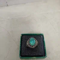 انگشتر عقیق و فیروزه
