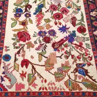 فرش نو دستباف طرح گل و بلبل|فرش|باوله, |دیوار