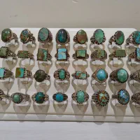 انگشتر مردانه عقیق و فیروزه