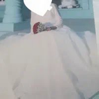لباس عروس شاین هفت رنگ دنباله دار
