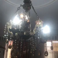 لوستربرنجی ۷شاخه تمیز|لوستر و چراغ آویز|رشت, حمیدیان|دیوار