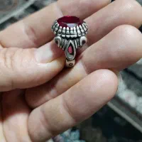 انگشتر بارکاب دست ساز عالی وسنگین یاقوت سرخ ۵تومن
