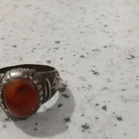 انگشتر عقیق یمنی رگه دار قدیمی اصلسنگ شناسا می دون