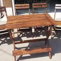 میز و صندلی تاشو چوبی
