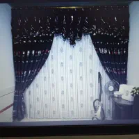 پرده شیک و آباژور طرح پروانه بسیار شیک