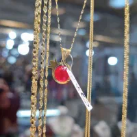 پلاک و گوشواره طلا انار هدیه یلدایی