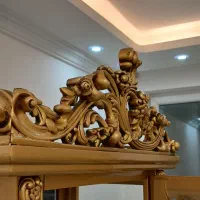 بوفه چوبی طلایی