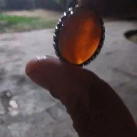 انگشتر عقیق یمن رگه دار با اصالت