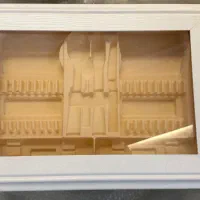 کنسول قاشق چنگال چوبی بدون پایه|بوفه، ویترین، کنسول|اصفهان, قلعه طبره|دیوار