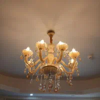 ۲ عدد لوستر کریستالی مورانو وارداتی