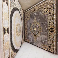 فرش طرح ۷۰۰شانه ترکم ۲۵۵۰ نخ بی سی اف اخر انباری|فرش|مشهد, طلاب|دیوار