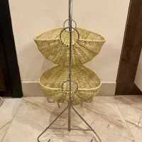 سبد سیب زمینی و پیاز استیل حصیری|آبچکان و نظمدهنده ظروف|تبریز, |دیوار