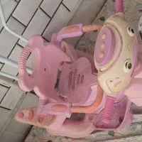 سه چرخه کودک صورتی با دسته و موسیقی (در حد کارکرده