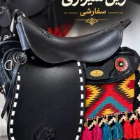 زین اسب سفارشی قالب بزرگ/چرم گاومیشی درجه یک