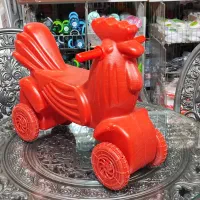 خروس چرخدار اسباب بازی پلاستیکی نو