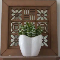 تابلو تزئینی ب همراه گل مصنوعی