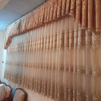 پرده حریر کم کار کرده|پرده، رانر، رومیزی|تهران, نیروی هوایی (پیروزی)|دیوار