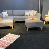 مبل مدل گندم ۹ نفره / با میز سه تیکه *