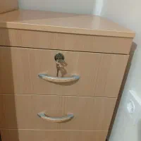 فایل سه کشو کرم رنگ جنس MDF