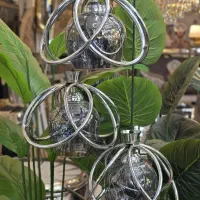 لوستر ۳ شعله اویز ۳ تایی اشپزخانه و اتاق خواب مشکی