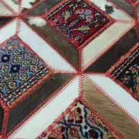 پوست و فرش دستباف قابی دایره قطر یک متر|فرش|مشهد, هنرستان|دیوار