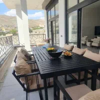 صندلی تاب اتشدان ال نیو کلاسیک باغی چتر ویلای