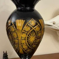 دو عدد گلدان شیشه ای بزرگ بسیار شیک و سالم