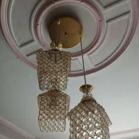 لوستر آشپزخانه و اتاق طلایی مدل کلبه