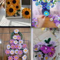 دسته گل‌های مناسبتی تزعینی وگلدانی کاردست|صنایع دستی و سایر لوازم تزئینی|سیمین شهر, |دیوار